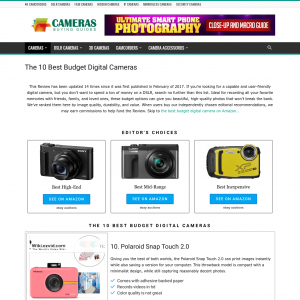 Digital Camera Affiliate Niche