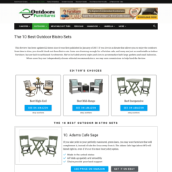 Outdoor Furniture Affiliate Niche