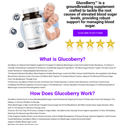 Glucoberry Landing Page Website